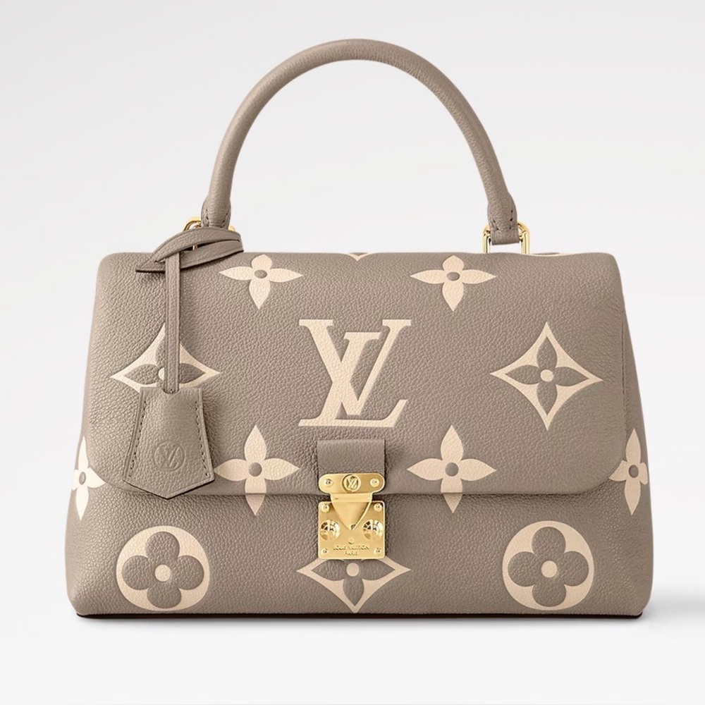 Louis Vuitton Madeleine MM in Taupe Bicolor Leather